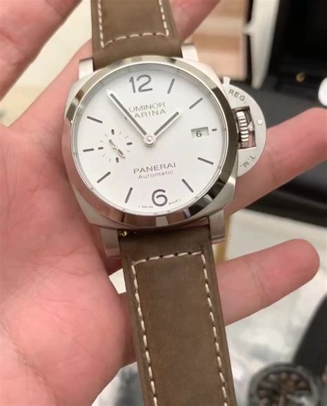 panerai 42mm white dial|pam1394.